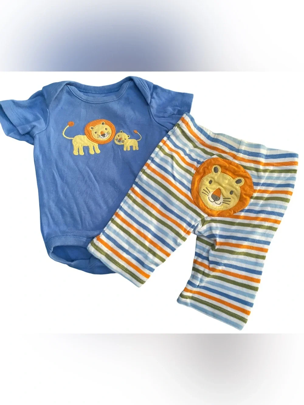 Gymboree Baby Boys Lion Matching Pants and Onesie Set Size 0-3 Months